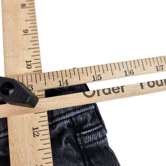 ABERCROMBIE & FITCH Mom Short Womens 28 6 Black Distressed Denim High Rise - Picture 6 of 11